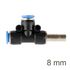 Insert T-joint Side Pu 8mm